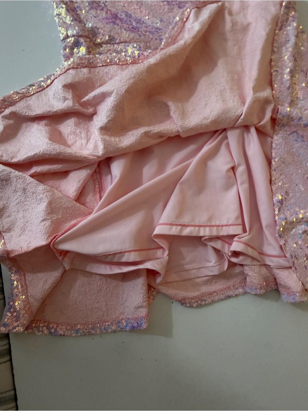 BlackMilk Sparkle Sparkle Blush Iridescent Sequin Skater Dress S *FLAWS/READ* - Picture 9 of 16